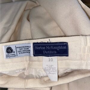 Norton Mcnaughton Petite Dress Pants White Womens 10 Vintage Made In USA